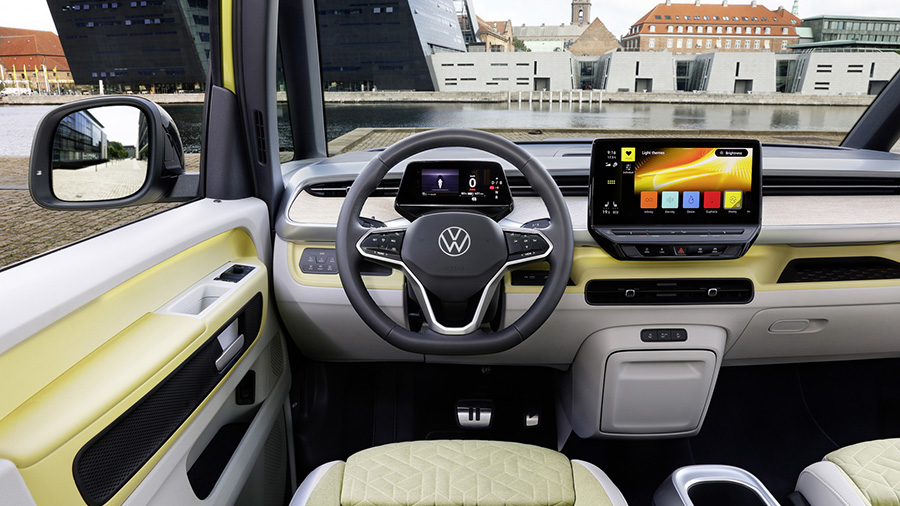 Typisch VW Bus: Auch in der neuen Elektro-Version sitzt der Fahrer relativ hoch.