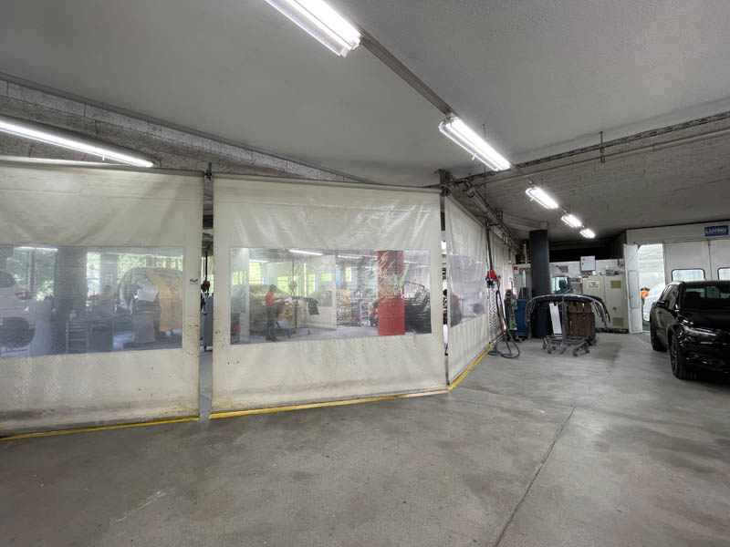 Les différentes zones de l’atelier peuvent être séparées de manière optimale et fonctionnelle.