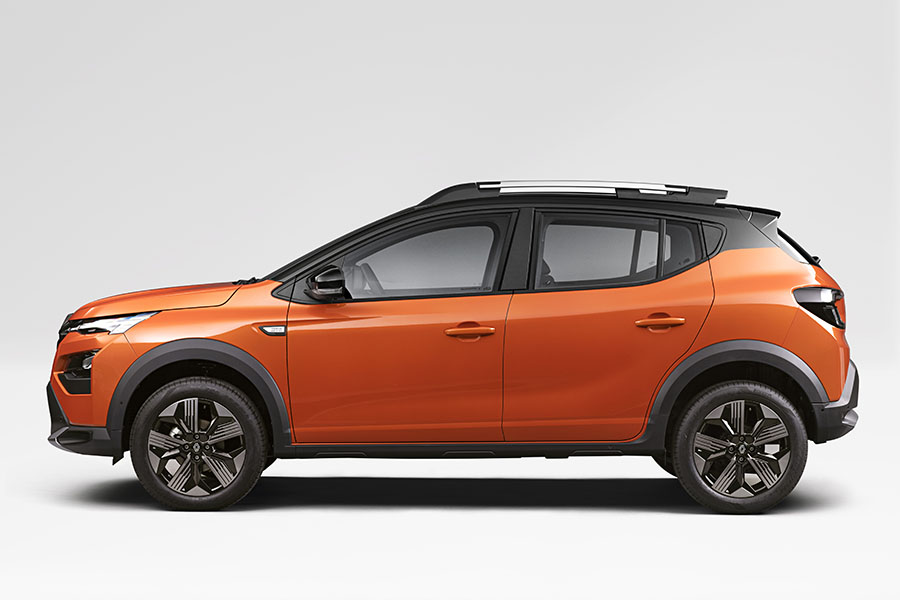 Renault Kardian : même vu de côté, la ressemblance avec le Dacia Sandero Stepway ne peut être ignorée.