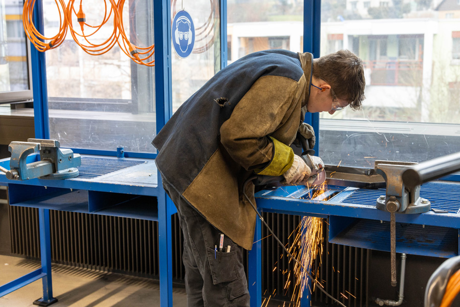 Andrin Spalinger : l’un des 12 apprentis qui s’entraînent à Winterthur pour l’examen de fin d’apprentissage.