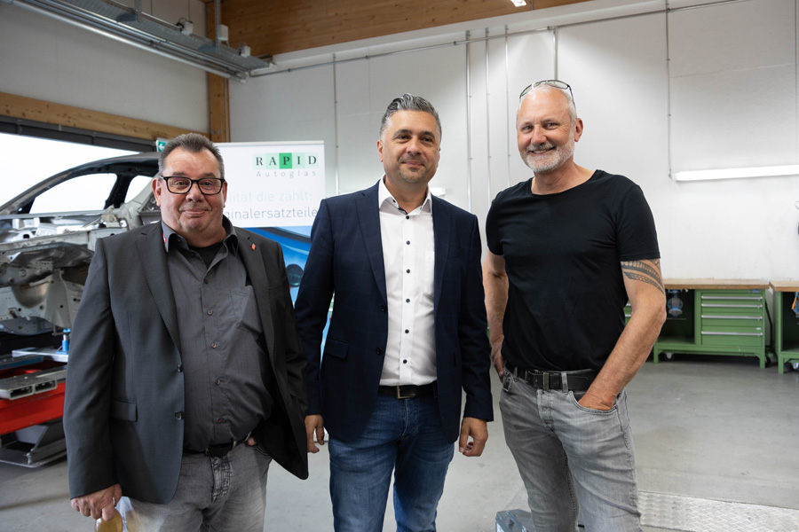 Table ronde masculine (de g. à d.) : Marco Sunier (ESA), Dario Erzeg (Axalta), Thomas Hofer (Carrosserie Lyss).