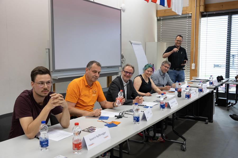 Bonne gestion tout au long de l’année 2024 : le comité directeur avec (de g. à d.) Severin Nyffenegger, Urs Boss, Thomas Rentsch, Rahel Howald, Patrick Balmer, Adrian Bringold. 