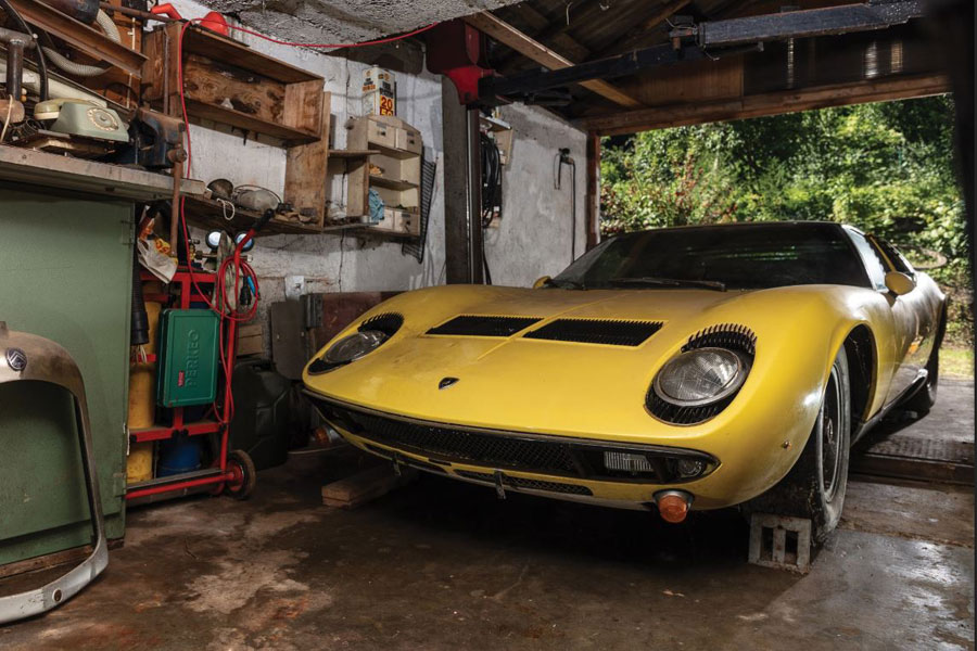 Original, aber nicht im Topzustand: Lamborghini Miura P400 S von 1969.
