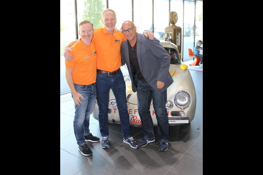 Porsche-Kenner unter sich (v. l.): Massimiliano Di Giusto, Ruedi Brack und Zentrum-Geschäftsführer Adriano Rossi.