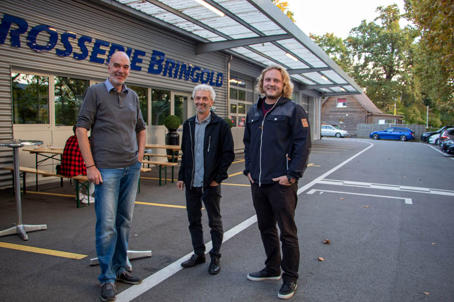 Das Trio von der «Expertenvereinigung SWS AG» hat allerbeste Laune (v. l.): Silvan Florian, Patrick Guarriello, Tomislav Patljak.