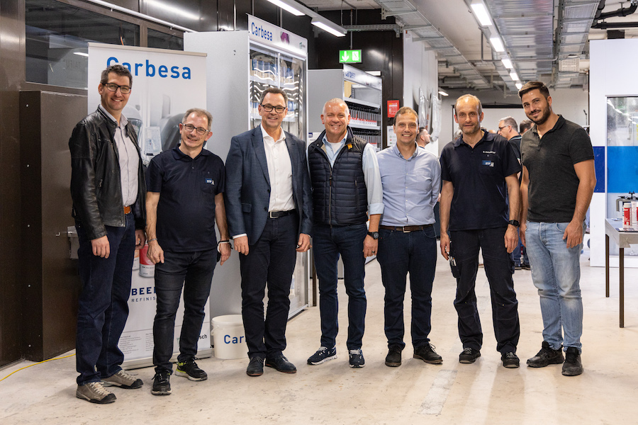 Treffpunkt STFW (v. l.): Olaf Pfeifer, Luciano Poppi, Urs May, Michael Oesch, Roland Schär, Beat Geissbühler, Sükür Oezcan.