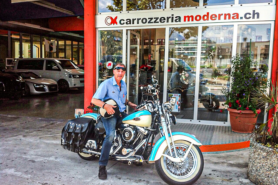 Ist im Sattel seiner Harley in einer eigenen Welt: Marco Flückiger. 