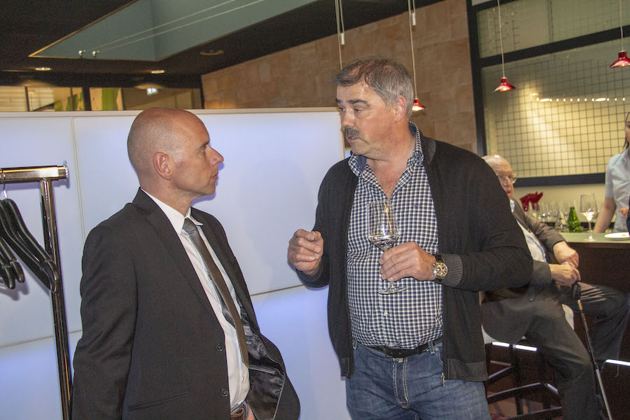 Engagiert auch in der Diskussion: Patrick Bischoff (links) und Robert Bührer. 