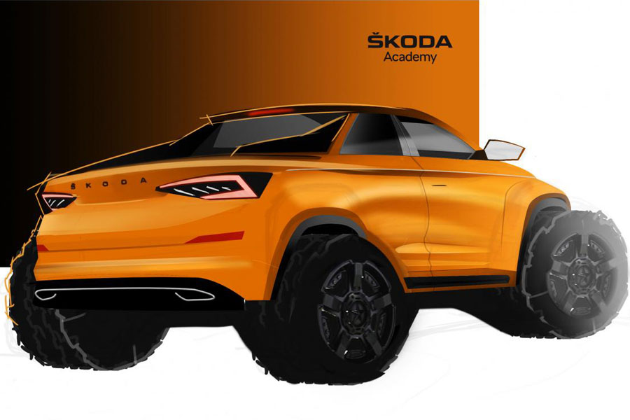 Die Auszubildenden der Skoda-Berufsschule entwickeln 2019 eine spektakuläre Pickup-Version vom Kodiaq.