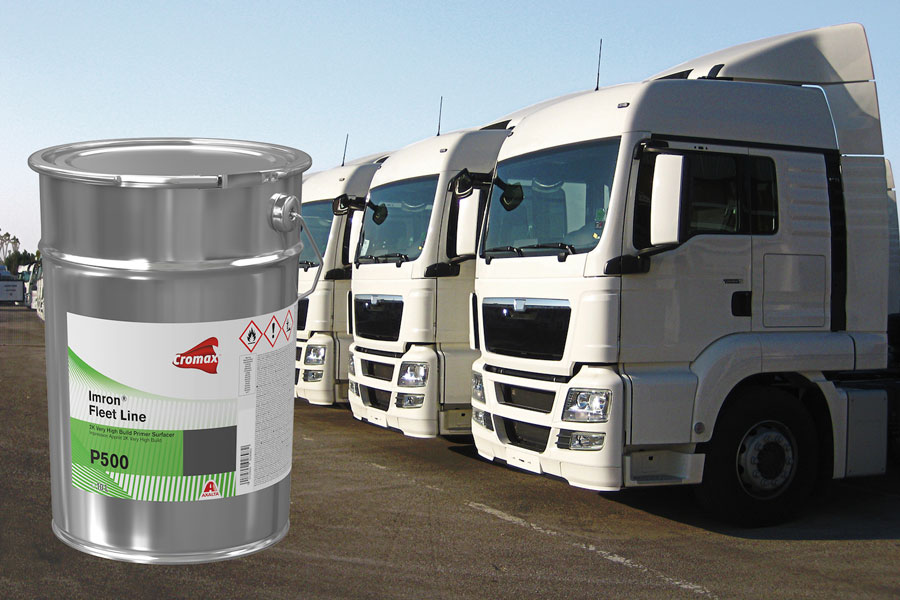 Ist speziell für den Nutzfahrzeugsektor entwickelt worden: Der neue Polyacrylfüller von Cromax.