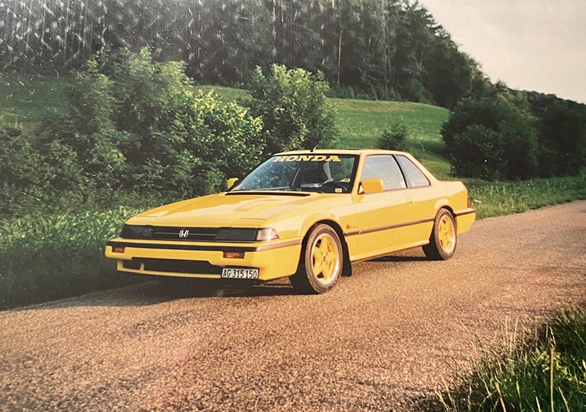 Auffällige Farbe: Der gelbe Honda Prelude war in der Region bestens bekannt. 