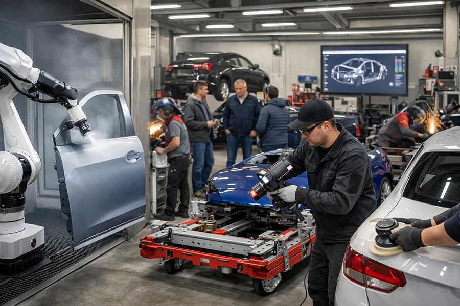 La technique au service du geste: la STFW ouvre ses portes sur la carrosserie de demain