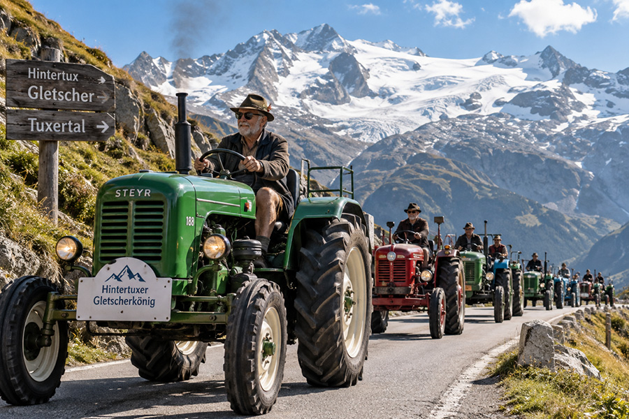 250 tracteurs, un glacier et un sérieux rififi au Tyrol