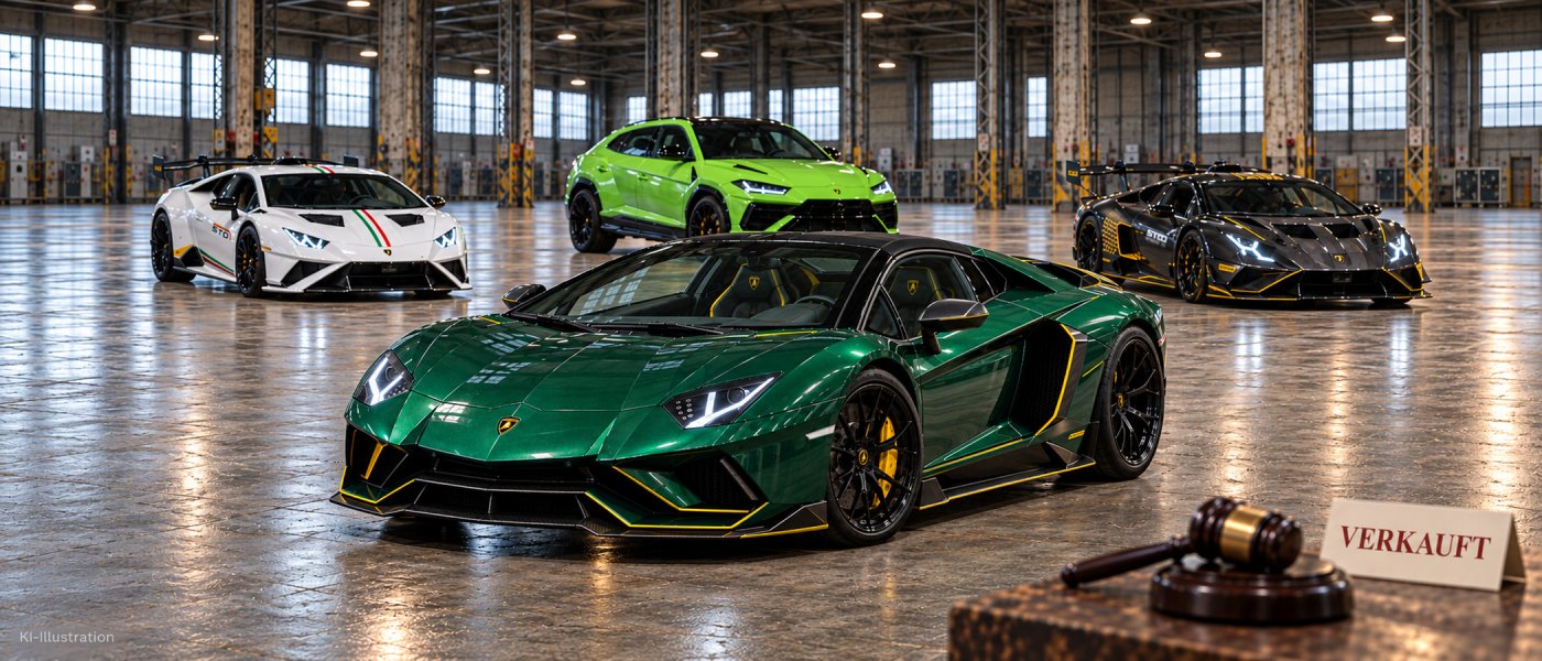 Update zur Justizauktion: Vier Lamborghini bringen knapp 1,6 Millionen Euro
