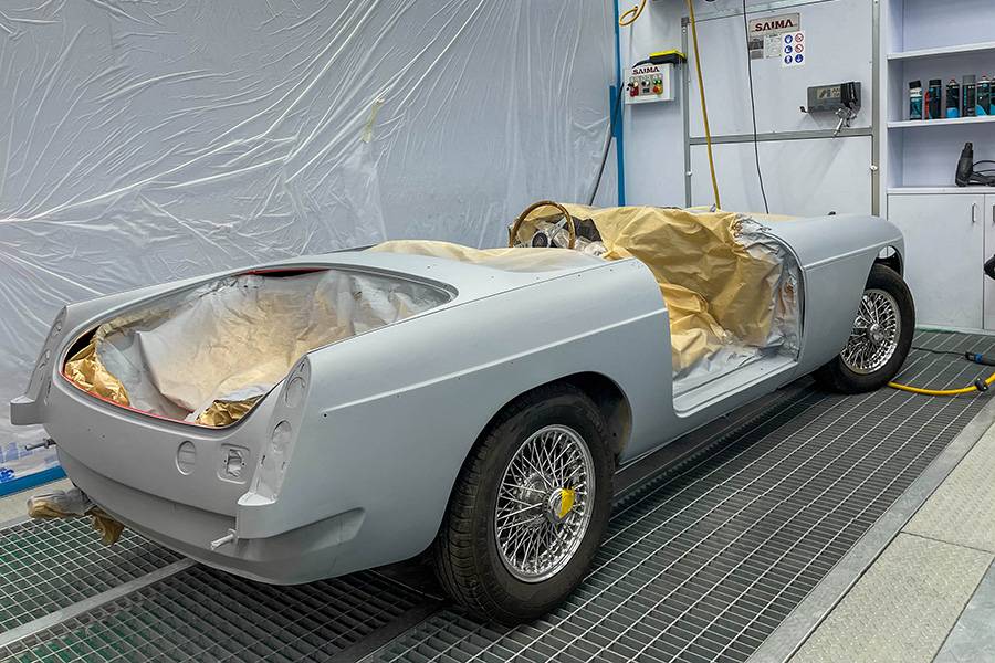 Lors de la restauration d’une voiture ancienne, rien n’est laissé au hasard. Qu’il s’agisse d’une MG comme ici ou . . . 