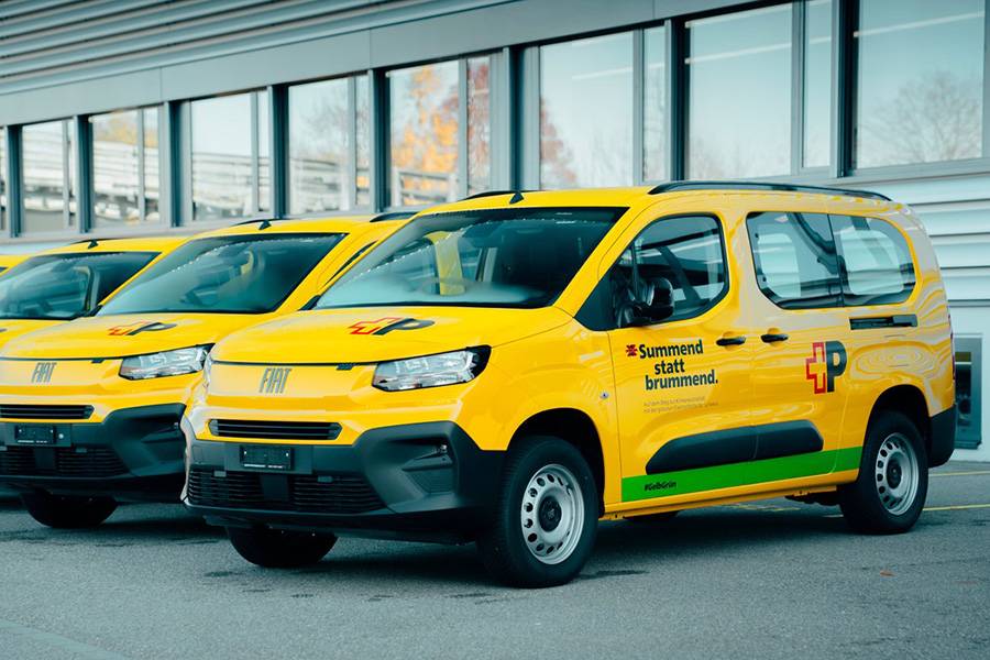 Die Schweizerische Post setzt künftig 64 vollelektrische Fiat E-Doblò mit Allradantrieb im Zustelldienst ein.