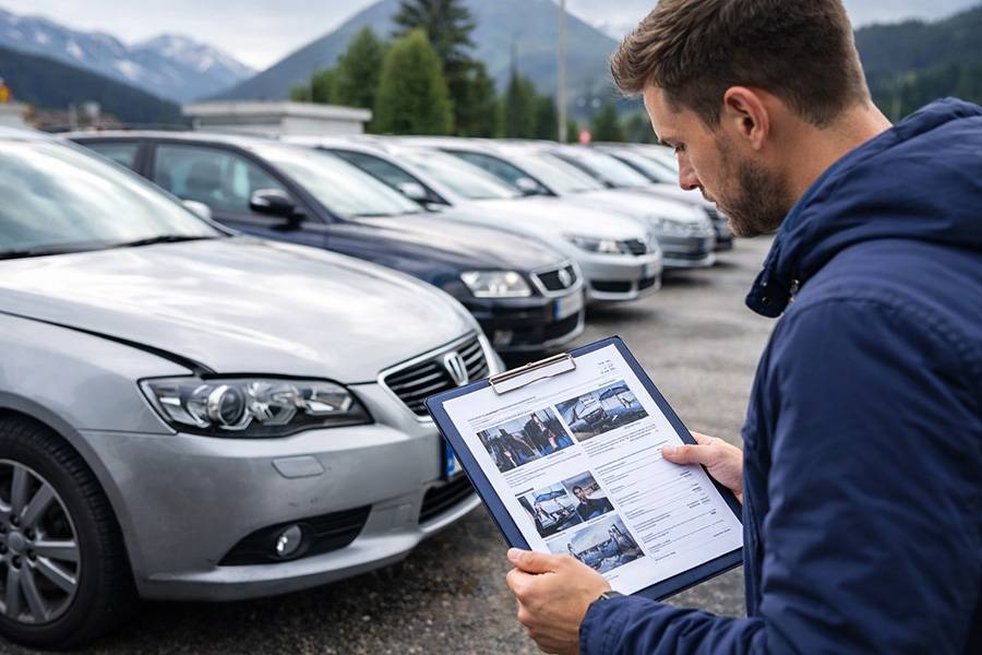 Der Moment vor dem Kaufentscheid: Fahrzeugbericht statt Bauchgefühl – gerade bei Autos mit grenzüberschreitender Vergangenheit. (Symbolbild)