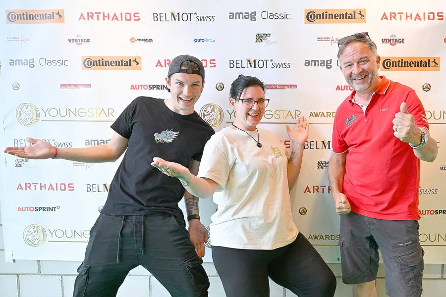 Das sind sie, die Finalisten in der Kategorie A (v. l.): Denis Gygax, Nancy Gyger und Lukas Baumgartner.