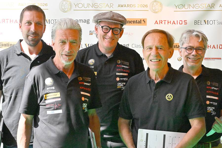 Die Juroren-Crew (v. l.): Reto Mattenberger, Jörg Petersen, Martin Sigrist, Christoph Bleile und Timothy Pfannkuchen.