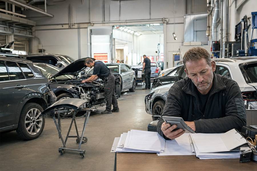 Volle Werkstatt, knappe Marge: Trotz hoher Auslastung geraten immer mehr deutsche Reparaturbetriebe finanziell unter Druck. Hohe Energie-, Material- und Personalkosten fressen den Ertrag auf.