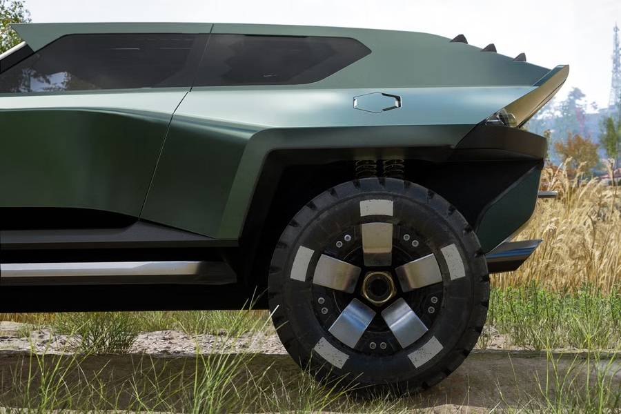 Geländereifen im XXL-Format und sichtbar inszenierte Fahrwerkstechnik: Der Dreadnought soll nicht nur gefährlich aussehen, sondern im Spiel auch entsprechend auftreten.