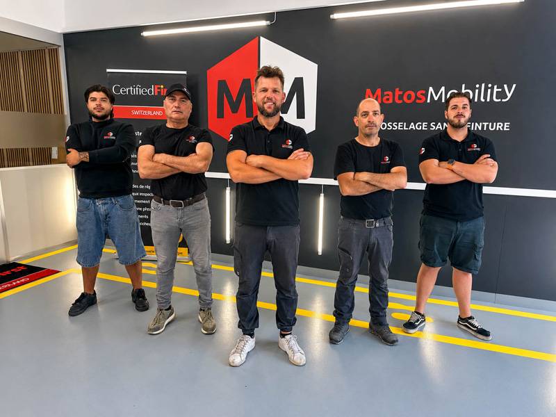 L’équipe Matos, de gauche à droite : Sérgio Matos, Luís Matos, José Matos, Suzano Oliveira et Miguel Monteiro.